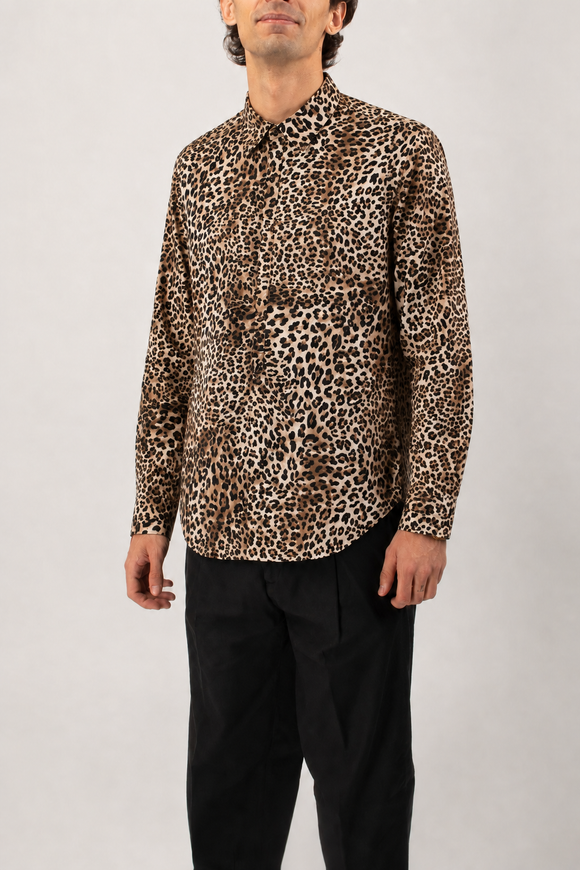  Caftano Leopard Pelinga Uomo Beige - 4