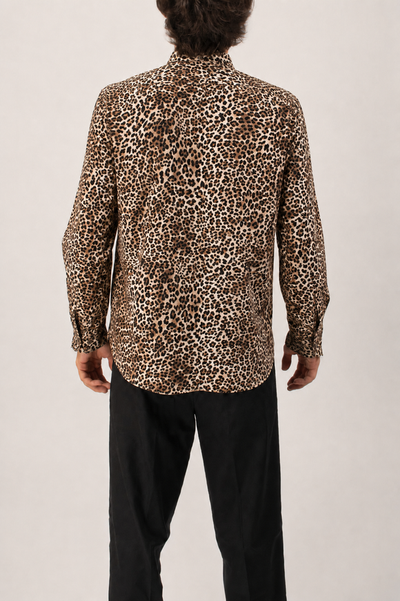  Caftano Leopard Pelinga Uomo Beige - 5
