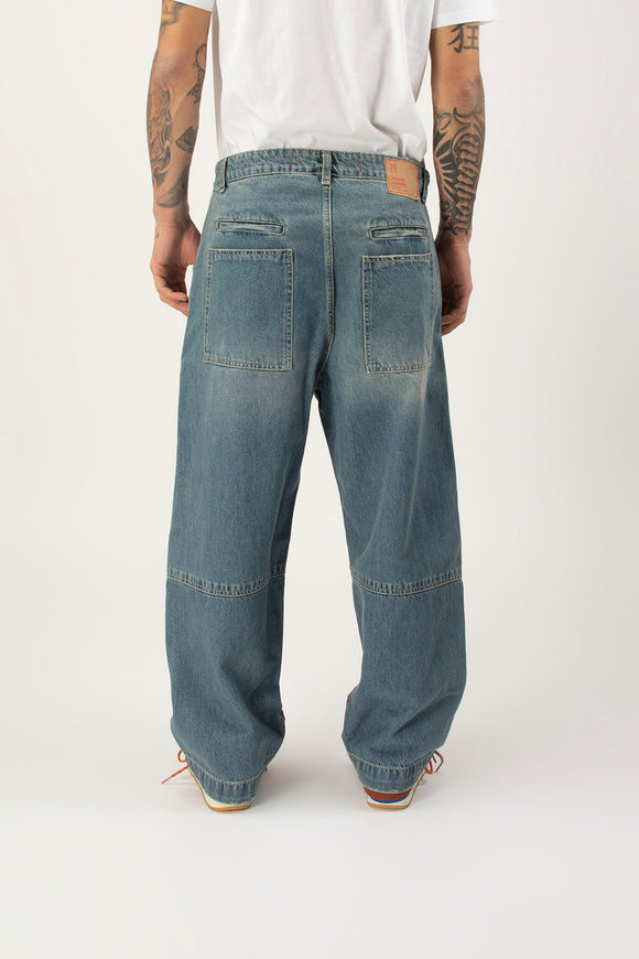  Jeans Worker Broken Laundry Uomo Blu - 5
