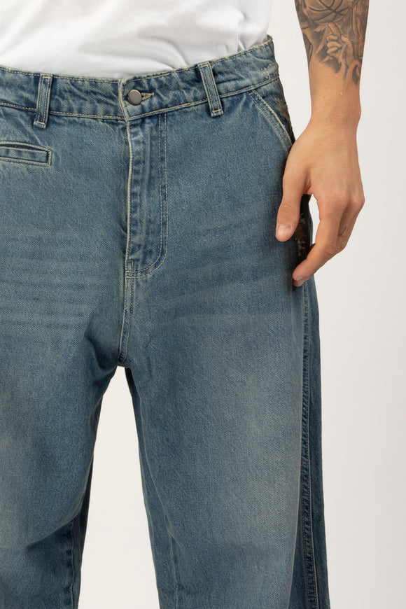 Jeans Worker Broken Laundry Uomo Blu - 6