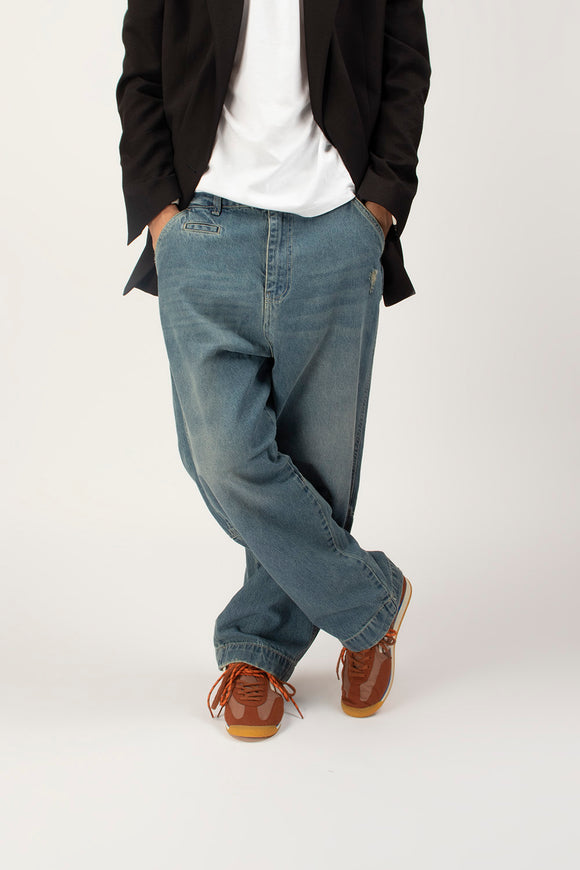  Jeans Worker Broken Laundry Uomo Blu - 1