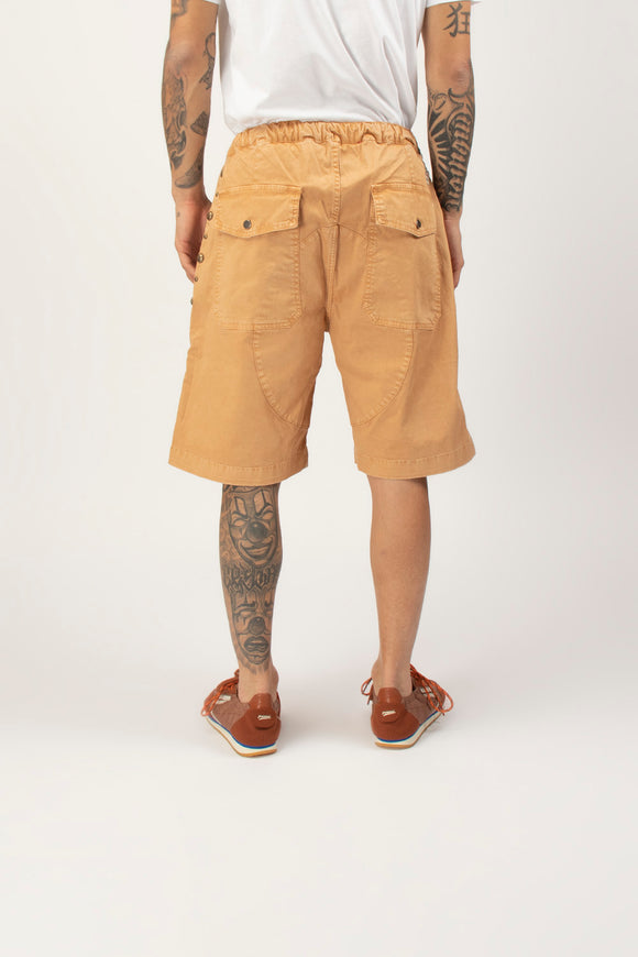  Bermuda Parachute Borchiato Broken Laundry Uomo Beige - 5