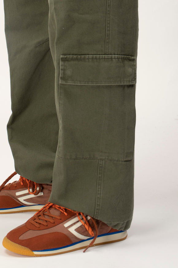  Pantalone Cargo Basso Covert Uomo Verde - 6