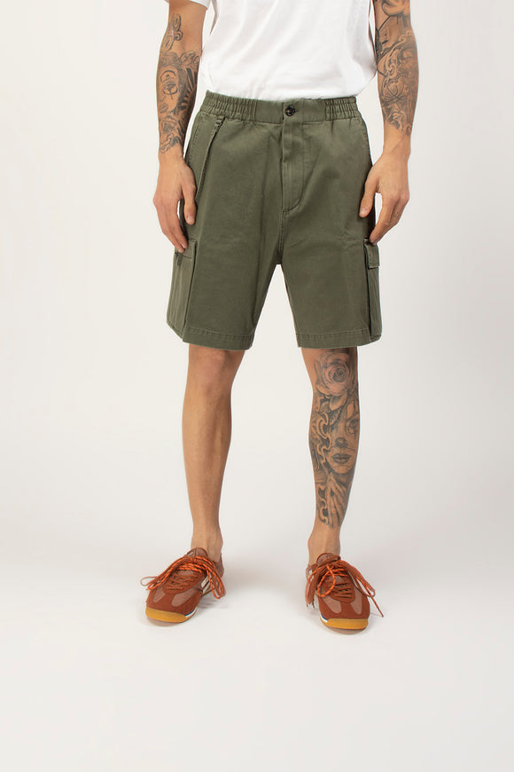  Bermuda Tasca Canvas Covert Uomo Verde - 2
