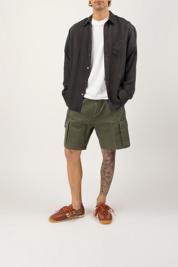  Bermuda Tasca Canvas Covert Uomo Verde - 3