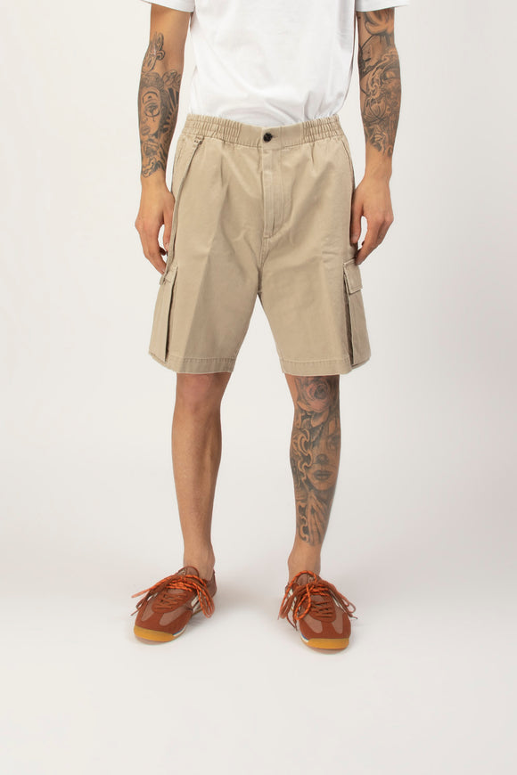  Bermuda Tasca Canvas Covert Uomo Beige - 2