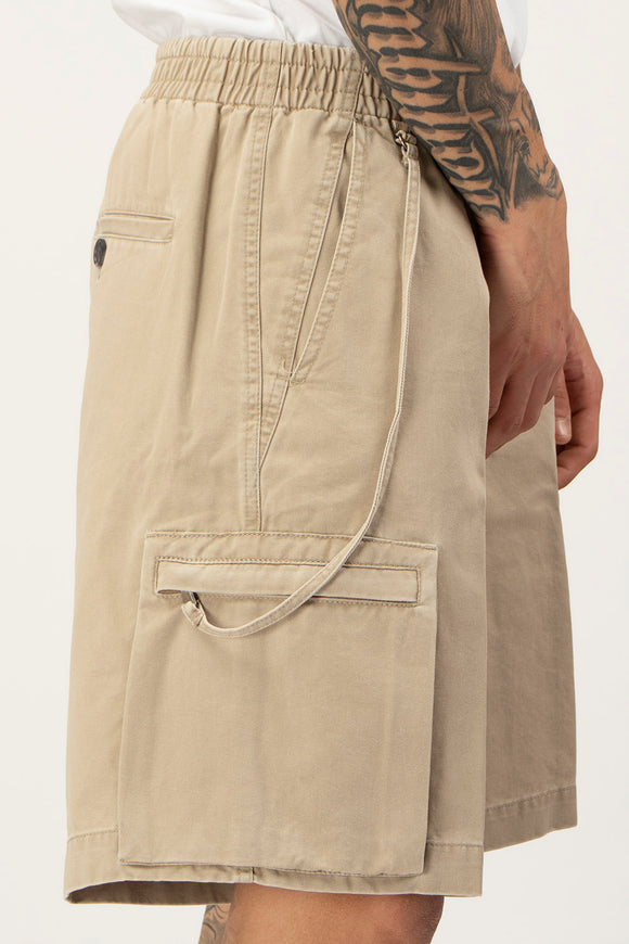  Bermuda Tasca Canvas Covert Uomo Beige - 6