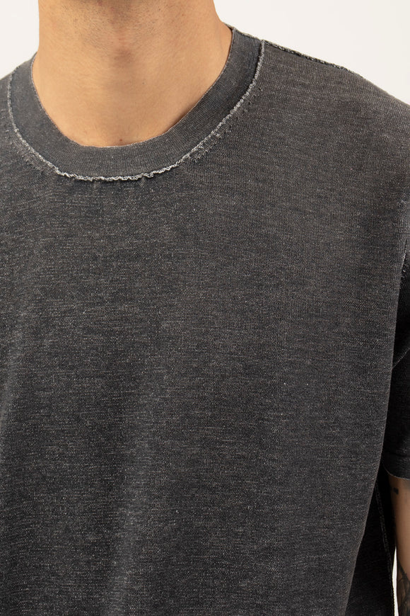  T-shirt In Maglia Fabrizio Del Carlo Uomo Grigio - 6