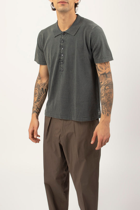  Polo In Cotone Lino Fabrizio Del Carlo Uomo Grigio - 4