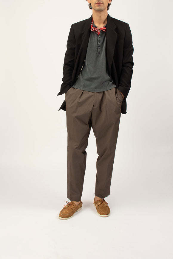  Polo In Cotone Lino Fabrizio Del Carlo Uomo Grigio - 3