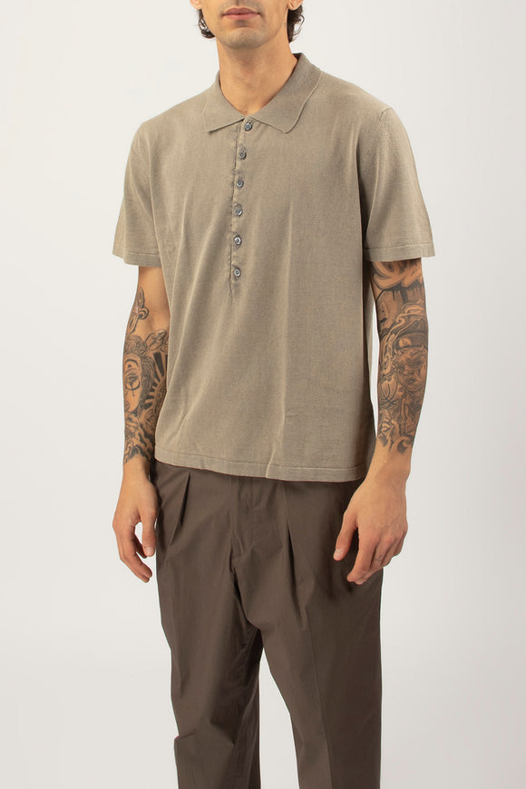  Polo In Cotone Lino Fabrizio Del Carlo Uomo Beige - 4