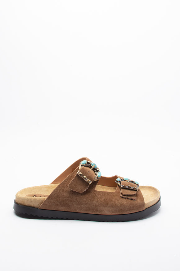  Sabot Doppia Fascia Turchese Damy Uomo Beige - 2