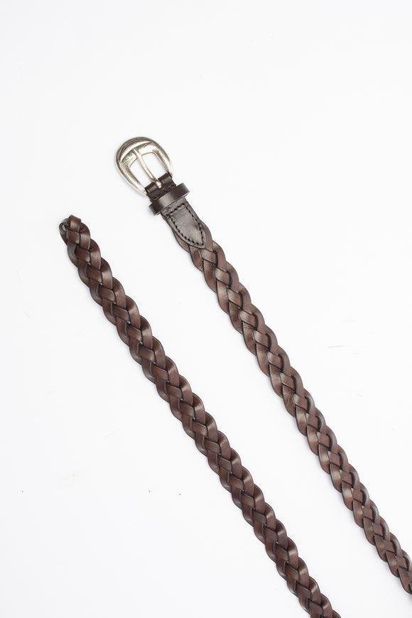  Cintura Intrecciata Classic Ciano Uomo Marrone - 2
