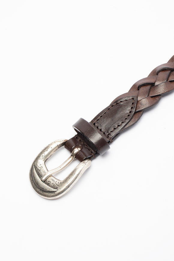  Cintura Intrecciata Classic Ciano Uomo Marrone - 3