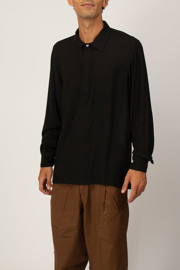  Camicia A Polo Ivrea Effero Uomo Nero - 4