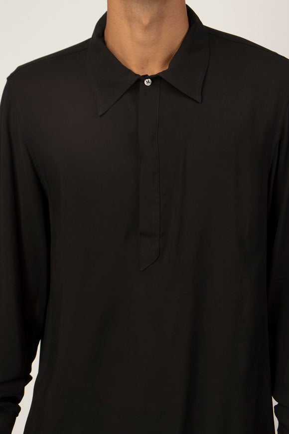  Camicia A Polo Ivrea Effero Uomo Nero - 6