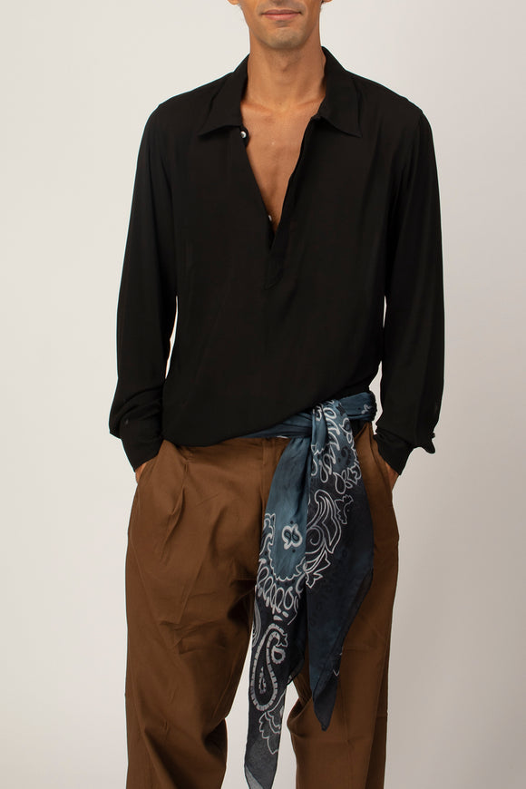  Camicia A Polo Ivrea Effero Uomo Nero - 1