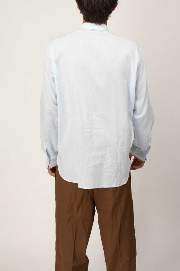  Caftano A Polo In Lino Officina 36 Uomo Azzurro - 5