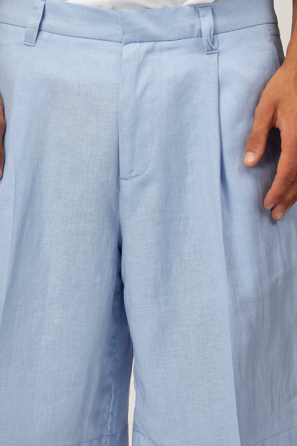  Bermuda In Lino Officina 36 Uomo Azzurro - 6