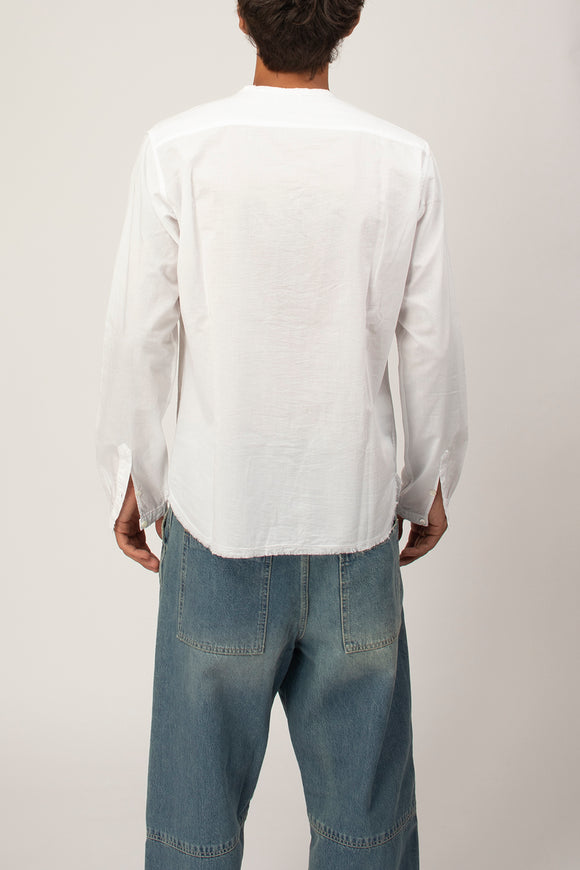  Camicia Coreana Tv Ciano Uomo Bianco - 5