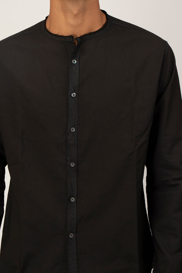  Camicia Coreana Tv Ciano Uomo Nero - 6