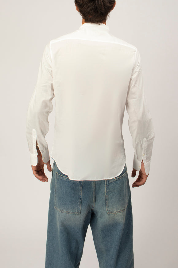  Camicia Coreana Ricamata Deuxiemme Uomo Bianco - 5
