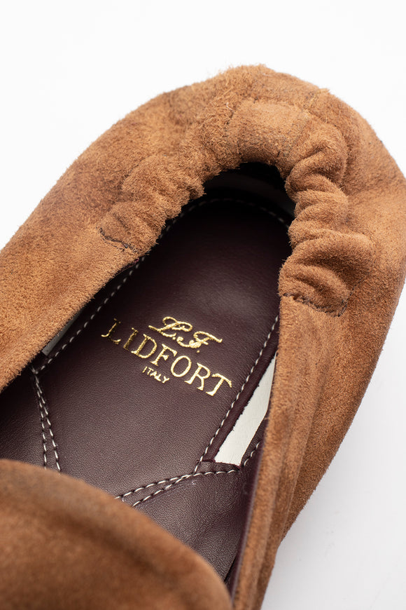  Mocassino Morbido In Suede Lidfort Uomo Beige - 7