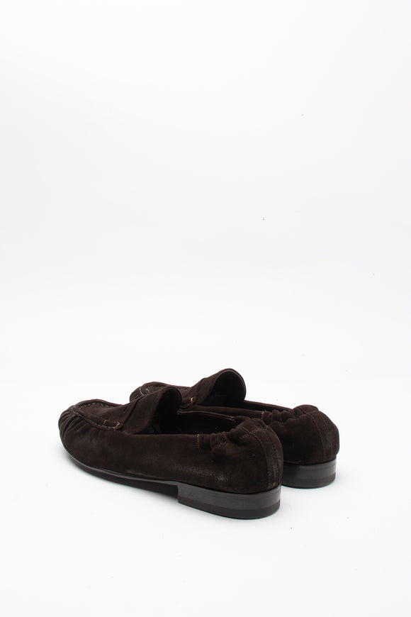  Mocassino Morbido In Suede Lidfort Uomo Marrone - 3