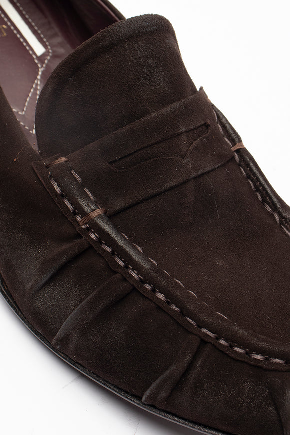 Mocassino Morbido In Suede Lidfort Uomo Marrone - 5