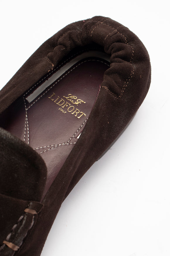  Mocassino Morbido In Suede Lidfort Uomo Marrone - 7