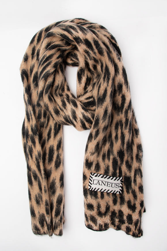 Sciarpa Animalier Laneus Uomo Beige - 1