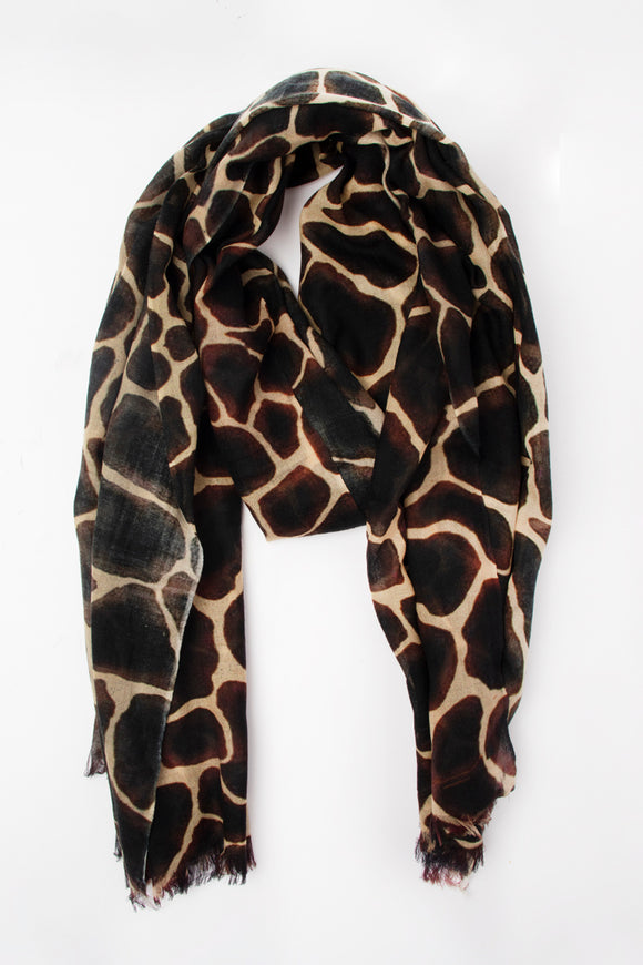  Sciarpa Giraffa Cashmere Riccardo Forconi Uomo Marrone - 1