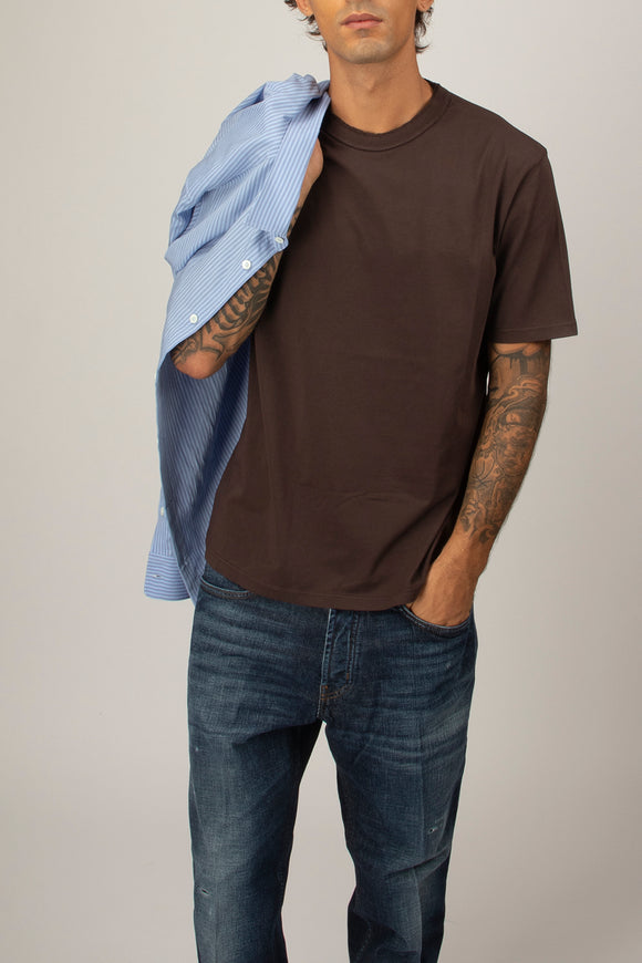  T-shirt Girocollo Grifoni Uomo Marrone - 1