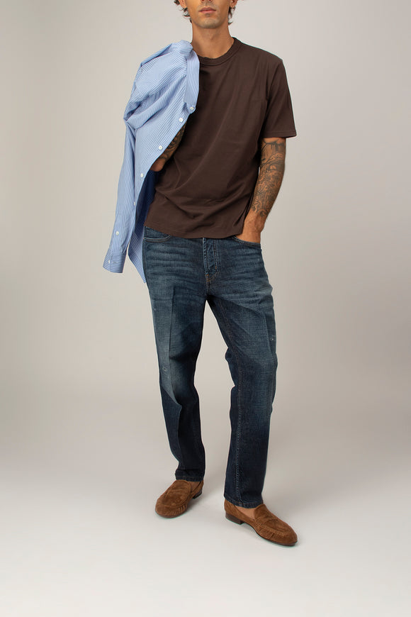  T-shirt Girocollo Grifoni Uomo Marrone - 3