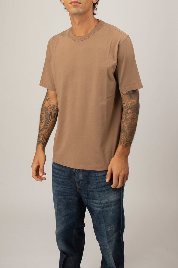  T-shirt Girocollo Grifoni Uomo Beige - 4
