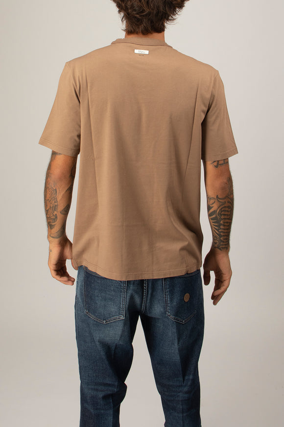  T-shirt Girocollo Grifoni Uomo Beige - 5