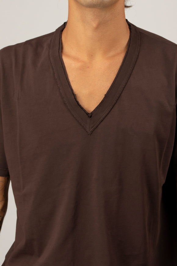  T-shirt A V Grifoni Uomo Marrone - 6