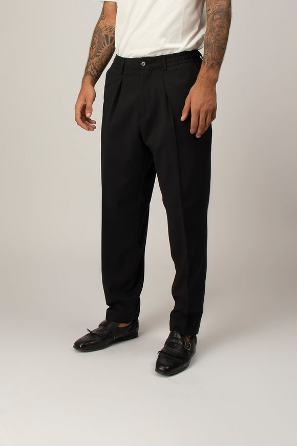  Pantalone Dominique In Tela Di Lana Be Able Uomo Nero - 4