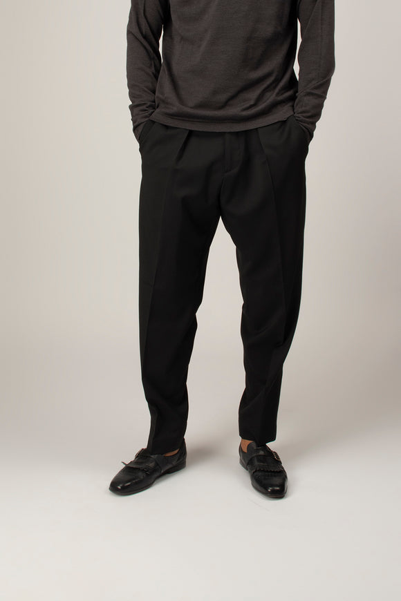  Pantalone Dominique In Tela Di Lana Be Able Uomo Nero - 1