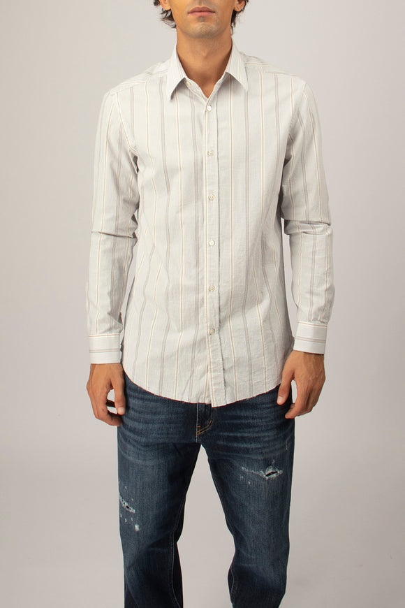 Camicia Rigata Tv Deuxiemme Uomo Azzurro - 2