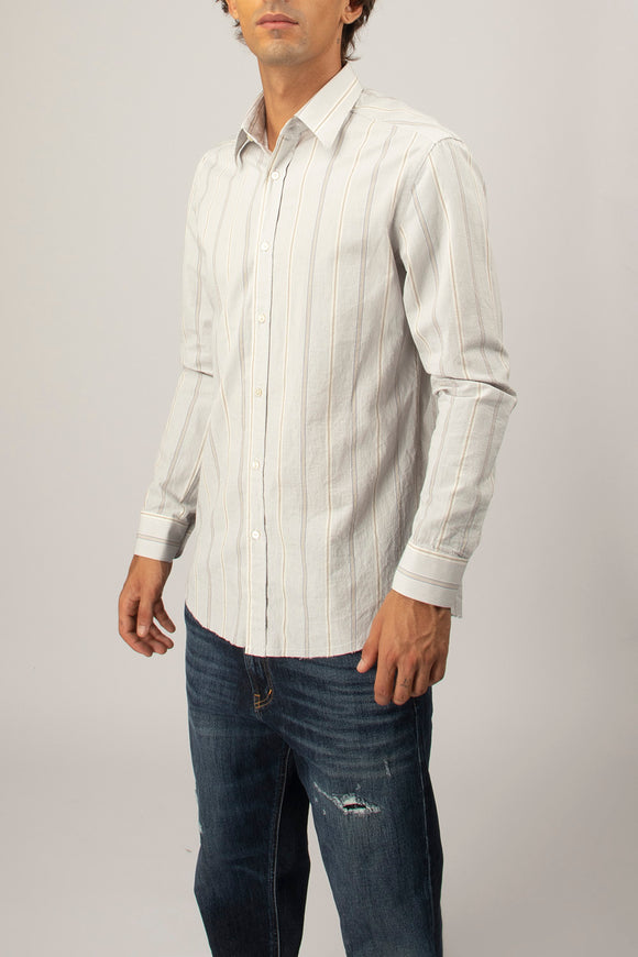  Camicia Rigata Tv Deuxiemme Uomo Azzurro - 4