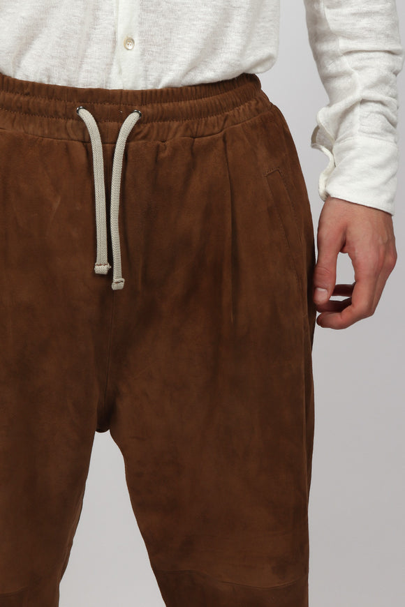  Pantalone In Suede Dacute Uomo Beige - 6