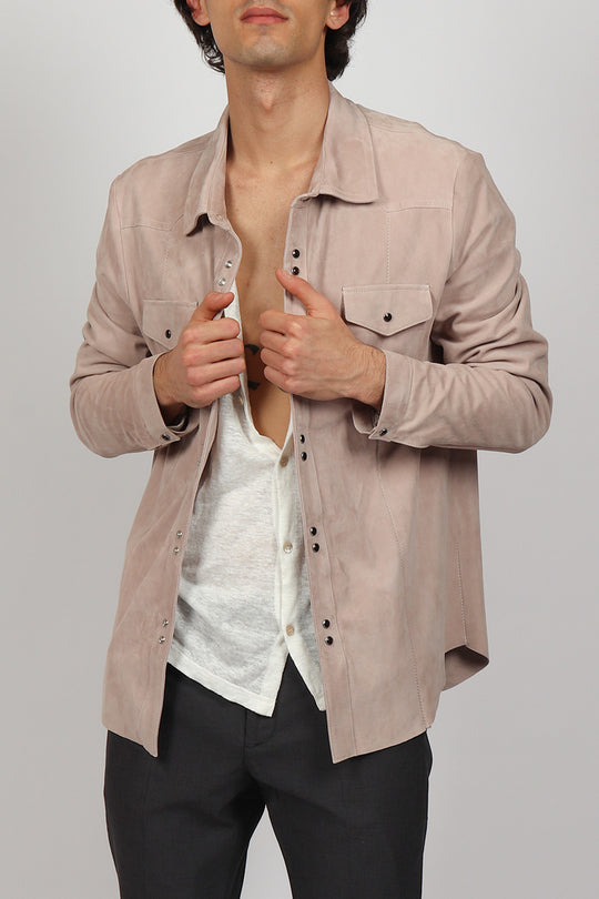 Camicia Texana in Suede