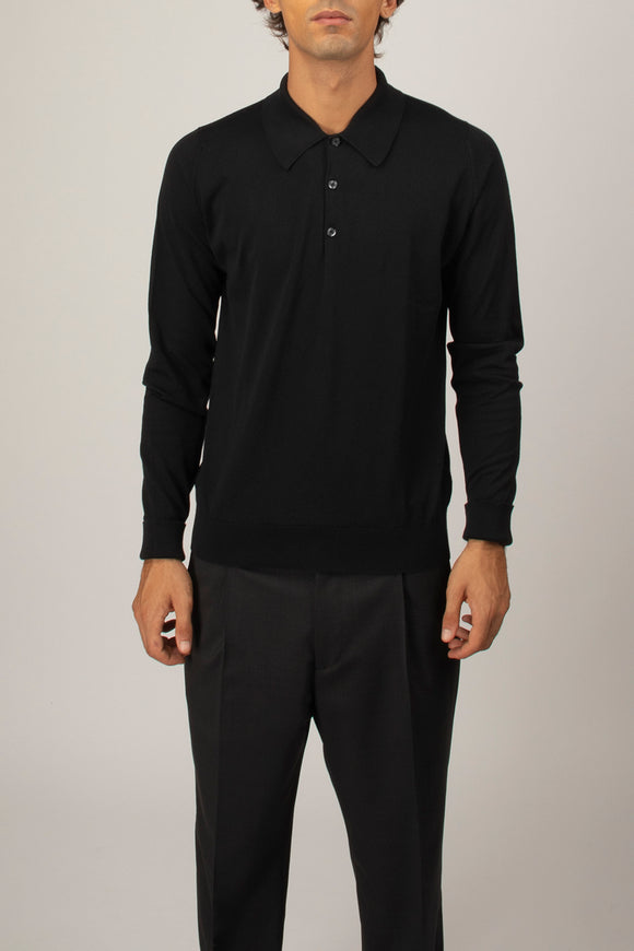  Polo Finchley John Smedley Uomo Nero - 2