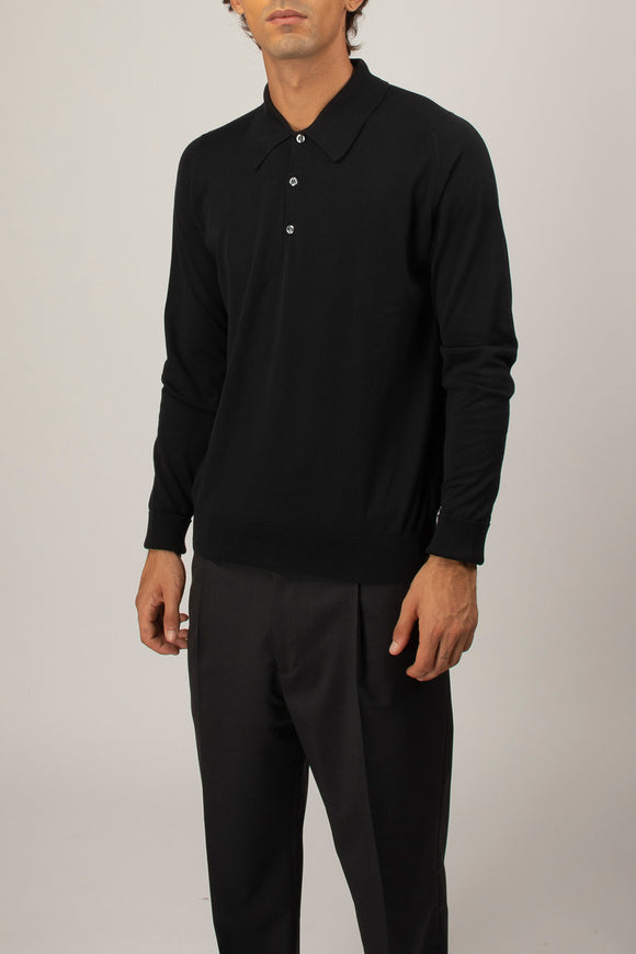  Polo Finchley John Smedley Uomo Nero - 4