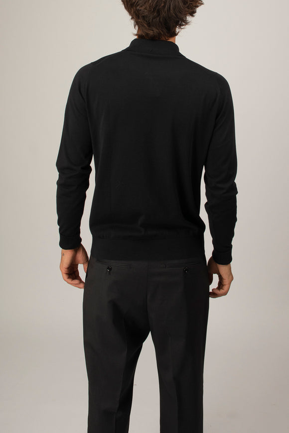 Polo Finchley John Smedley Uomo Nero - 5