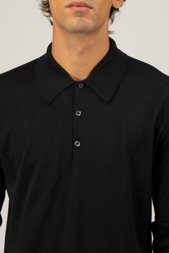  Polo Finchley John Smedley Uomo Nero - 6