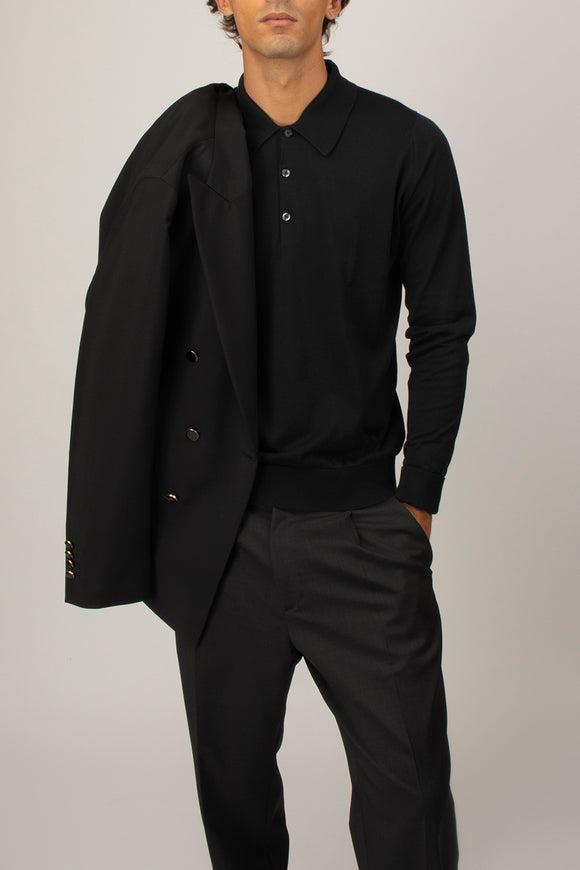  Polo Finchley John Smedley Uomo Nero - 1