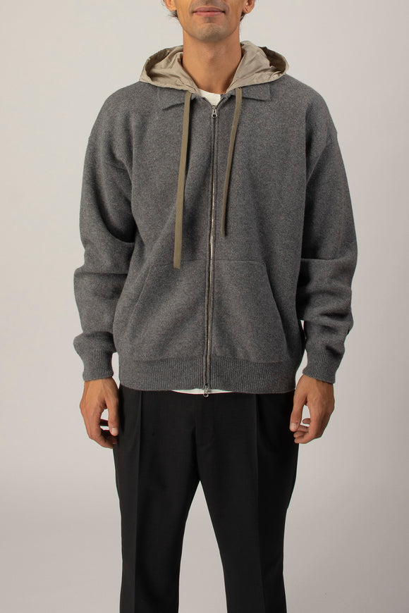  Bomber In Maglia Grifoni Uomo Grigio - 2