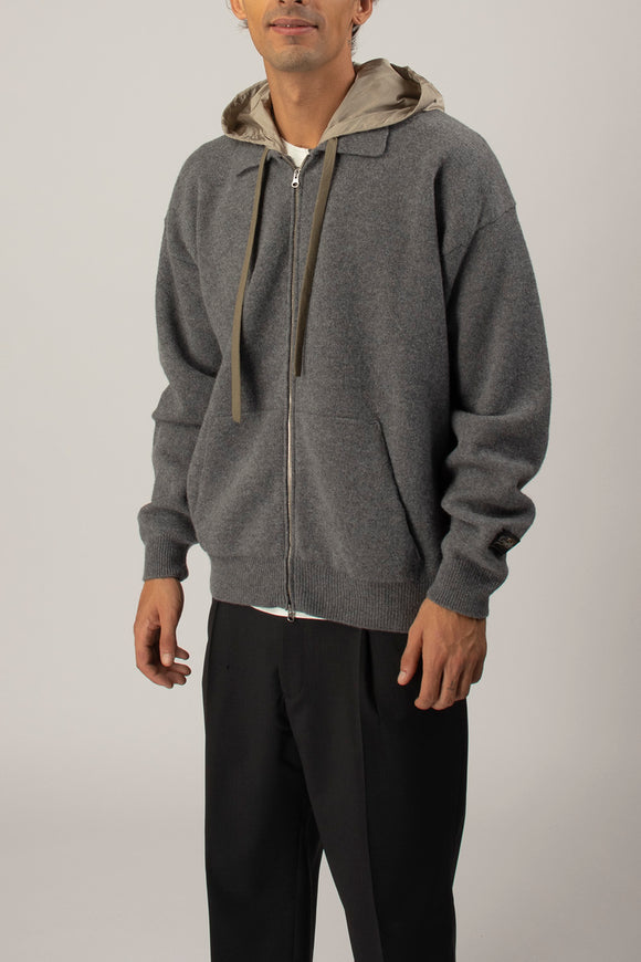  Bomber In Maglia Grifoni Uomo Grigio - 4